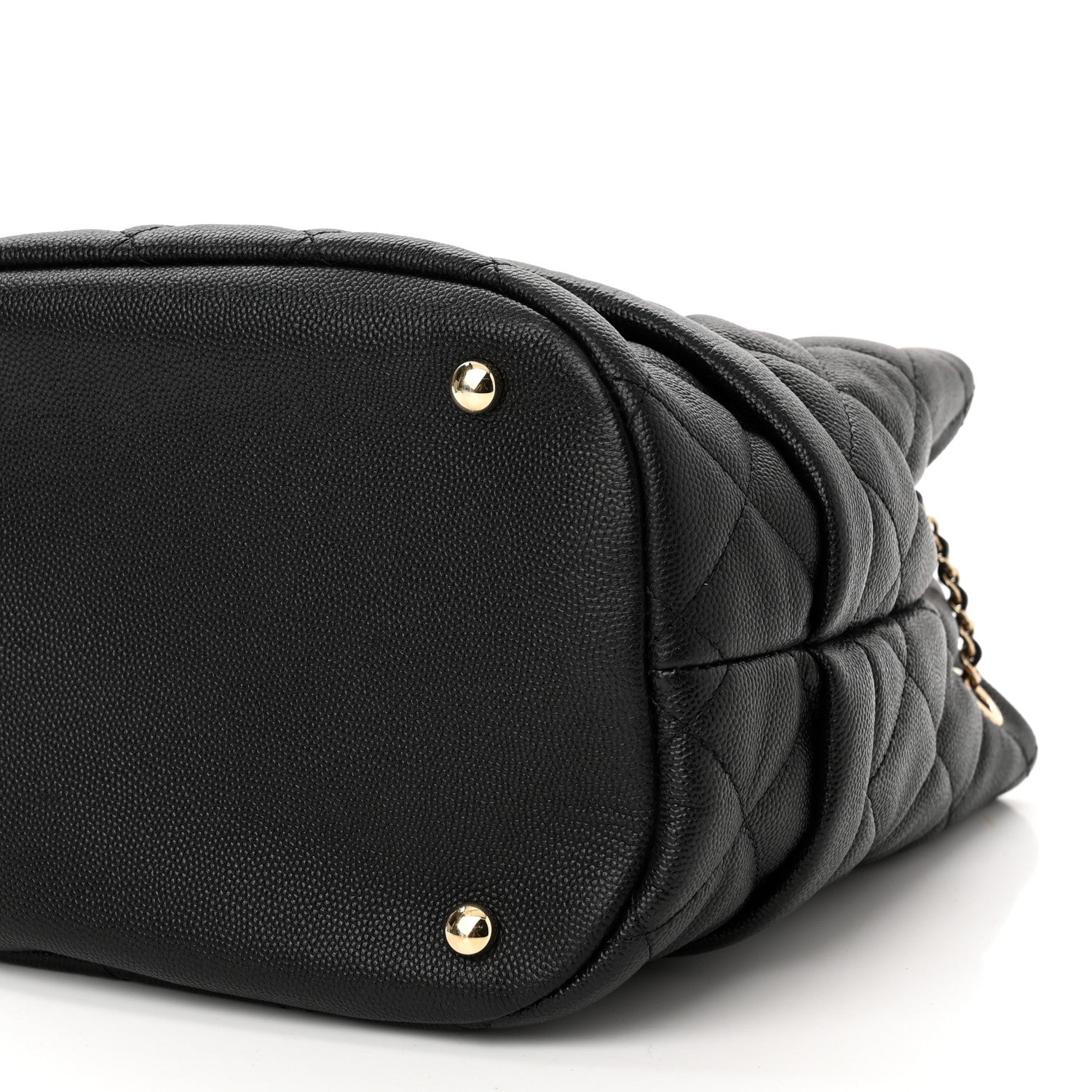 Chanel Caviar Quilted Rolled Up Bucket Drawstring Bag Black 9 of 9