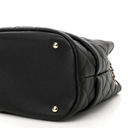 Chanel Caviar Quilted Rolled Up Bucket Drawstring Bag Black 9 of 9