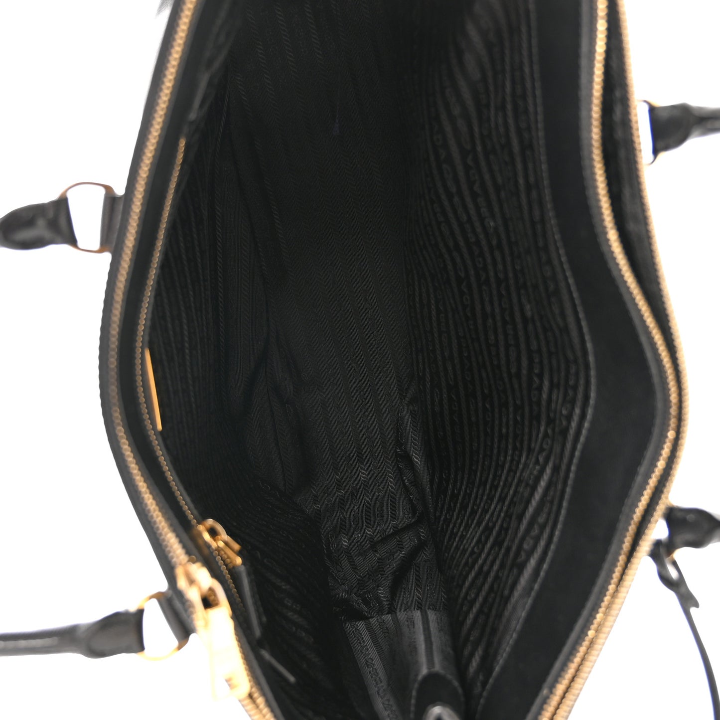 Saffiano Lux Extra Large Galleria Double Zip Tote Black