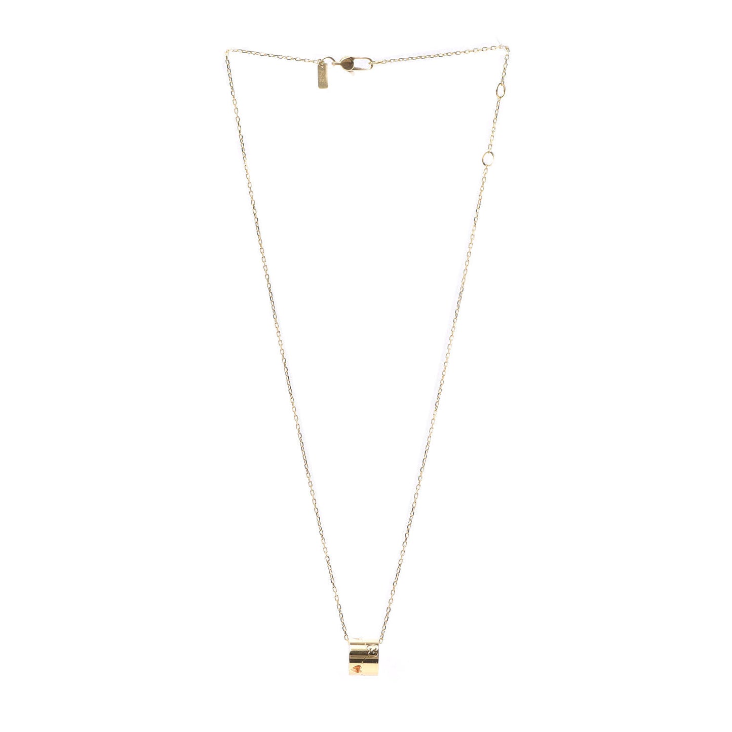 18K Yellow Gold Icon Heart Twirl Pendant Necklace