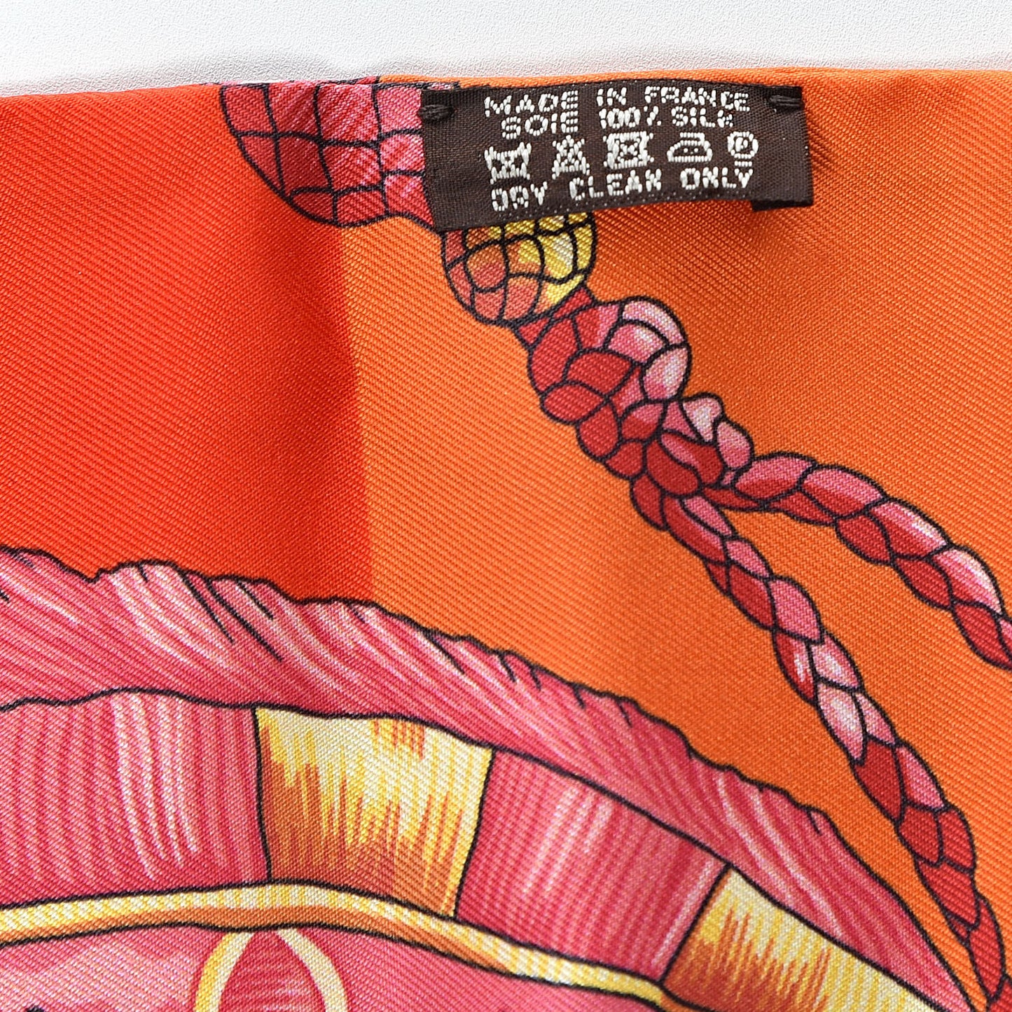 Silk Les Cles Maxi Twilly Cut Corail Orange Rouge