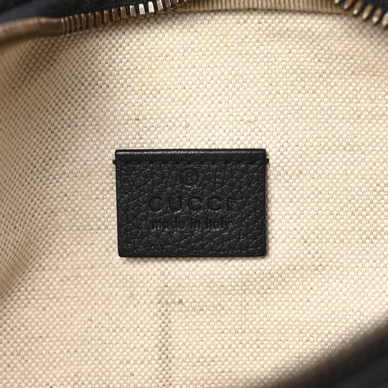 Gucci Grained Calfskin Logo Belt Bag Black 6 of 9