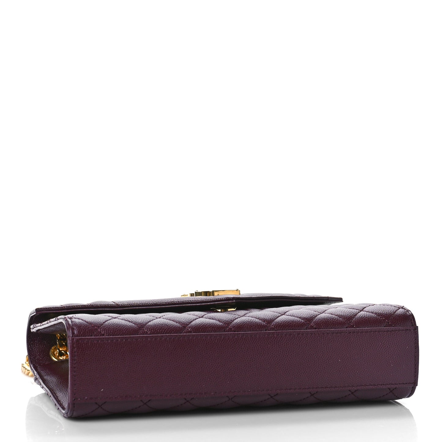 Grain De Poudre Textured Mixed Matelasse Medium Triquilt Monogram Satchel Rouge Legion