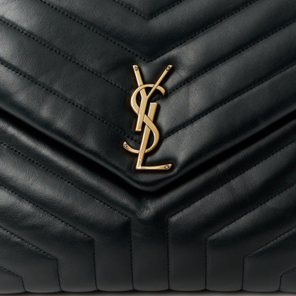 Saint Laurent Calfskin Y Quilted Monogram Large Loulou Chain Satchel Black 9 of 11