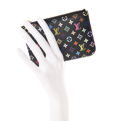 Louis Vuitton Monogram Multicolor Key Pouch Black Grenade 2 of 7