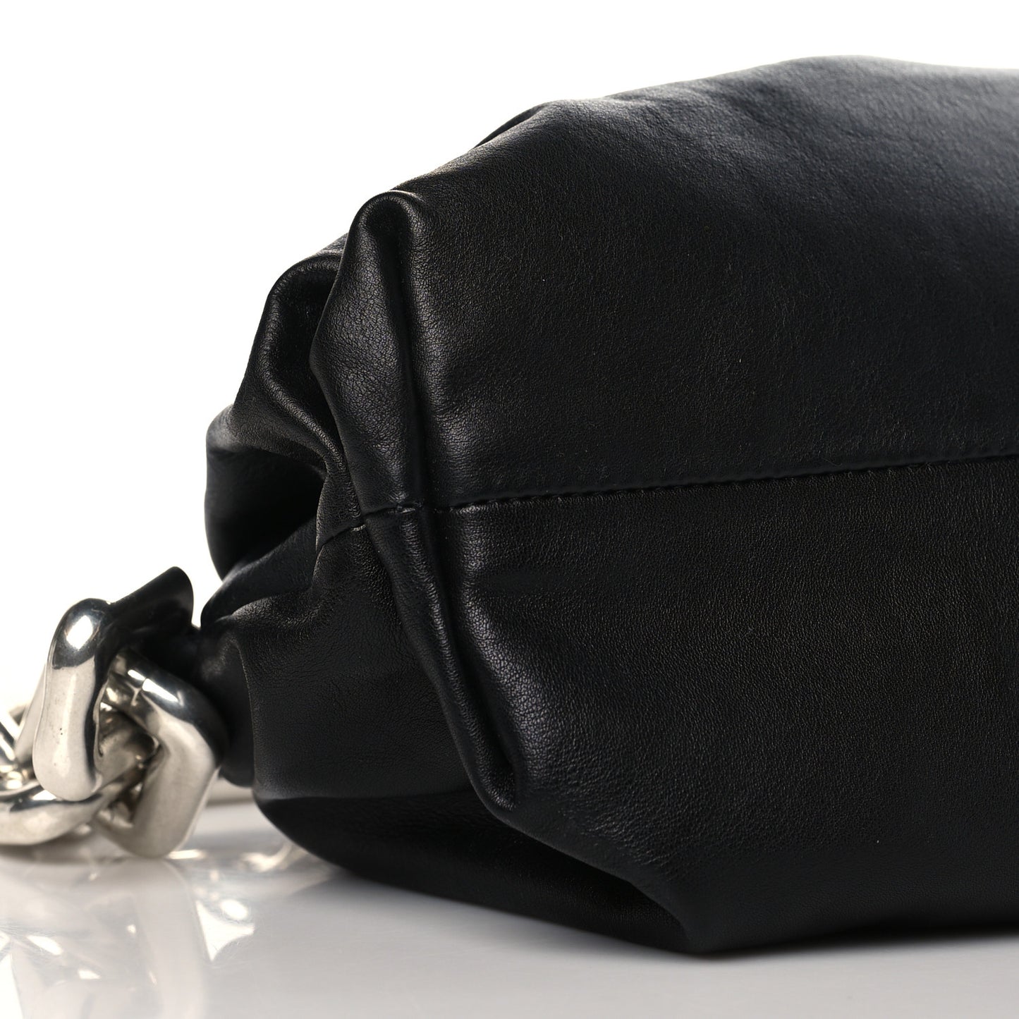 Patent Calfskin Large Muse Gray
