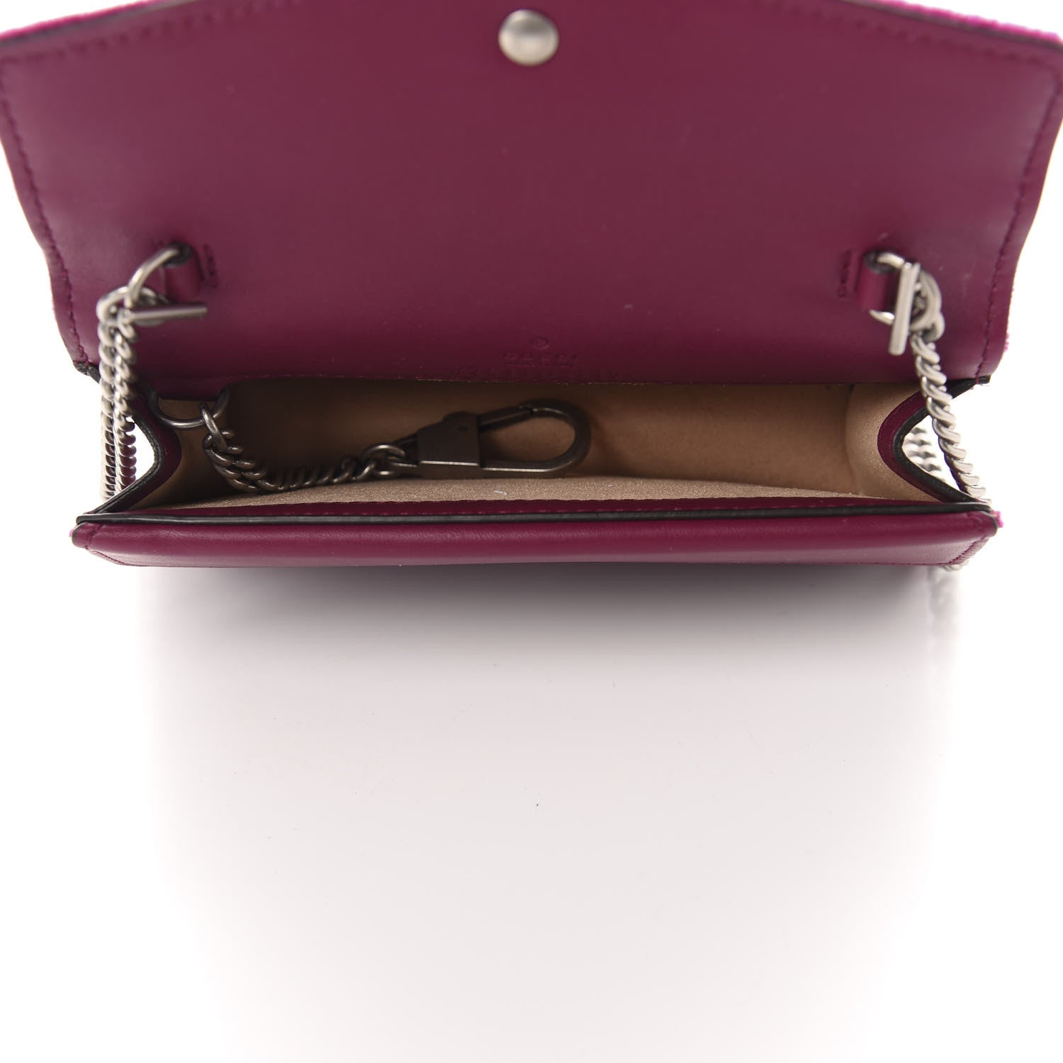 Gucci Velvet Super Mini Dionysus Shoulder Bag Fuchsia Violet Cyclamen 5 of 9