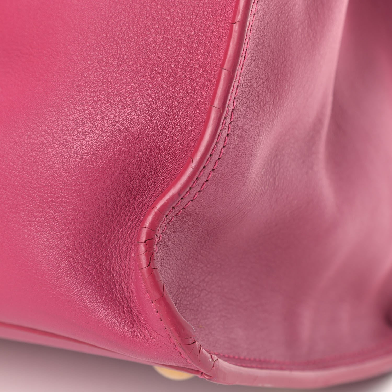 Saint Laurent Calfskin Small Classic Y Cabas Fuchsia 9 of 13