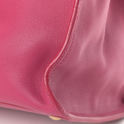 Saint Laurent Calfskin Small Classic Y Cabas Fuchsia 9 of 13