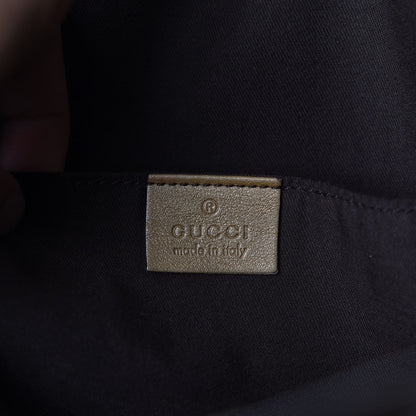 Gucci Crystal Monogram Medium Web Handle Vertical Tote Bronze 6 of 8