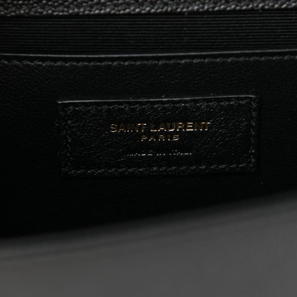 Saint Laurent Grain De Poudre Medium Classic Monogram Kate Satchel Black 6 of 10