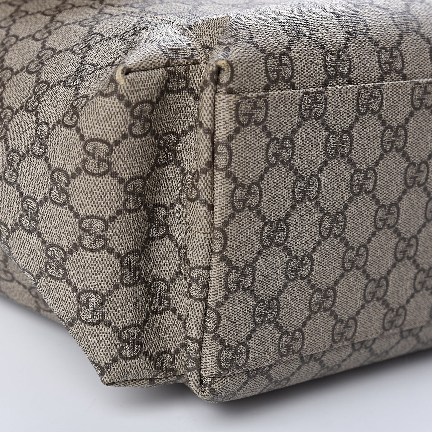 GG Plus Monogram Messenger Diaper Bag Dark Brown