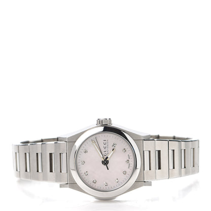 Gucci Stainless Steel Diamond Pink Mother of Pearl 28mm Pantheon Quartz Watch 2 of 6