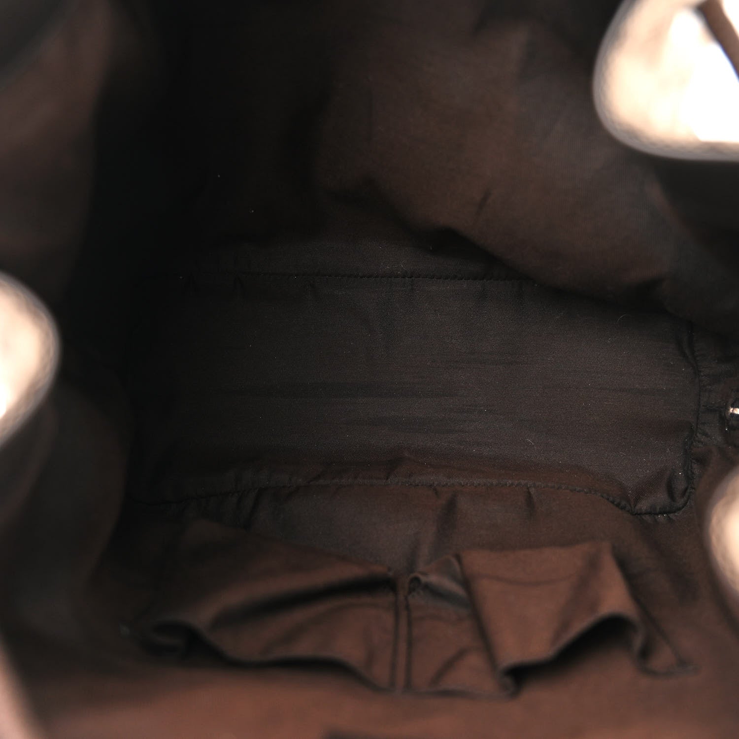 Gucci Monogram Dollar Calfskin O Drawstring Backpack Beige Ebony Testa di Moro Dark Chocolate 5 of 10