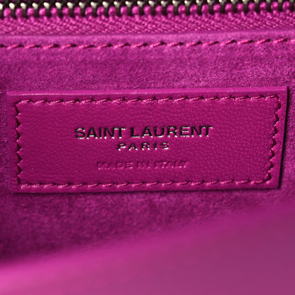 Saint Laurent Smooth Calfskin Le Carre Shoulder Bag Purple 6 of 12