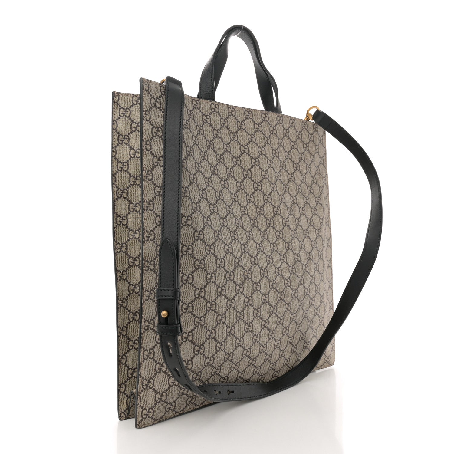 Gucci GG Supreme Monogram L'Aveugle Par Amour Print Vertical Tote Black 3 of 10
