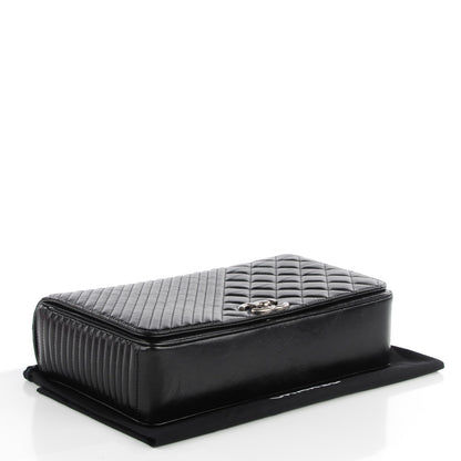 Chanel Glazed Calfskin Quilted Large Coco Boy Flap Black 4 of 9