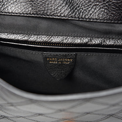 Marc Jacobs Grained Calfskin Quilted Chain Flap Black 5 of 7