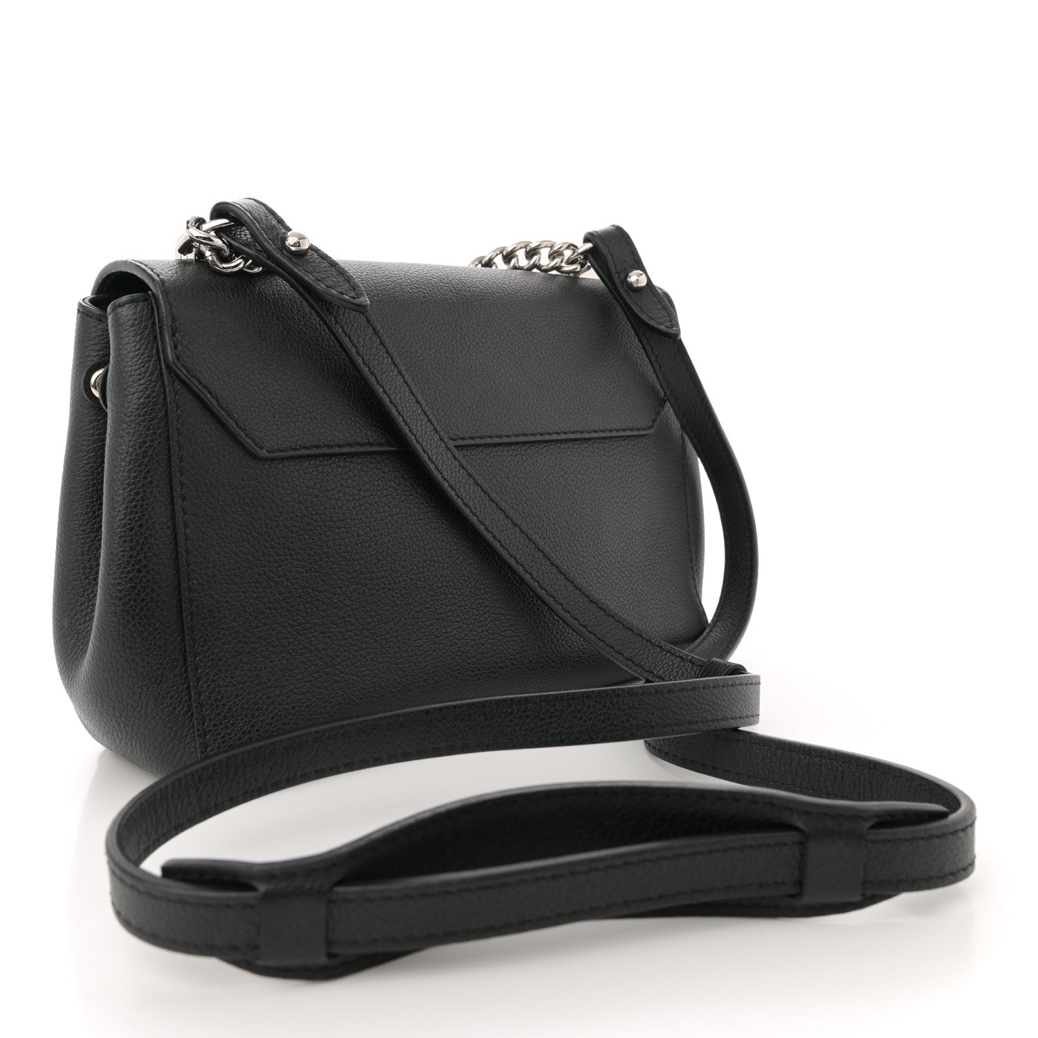 Louis Vuitton Calfskin Lockme II Chain Bag BB Black 3 of 9