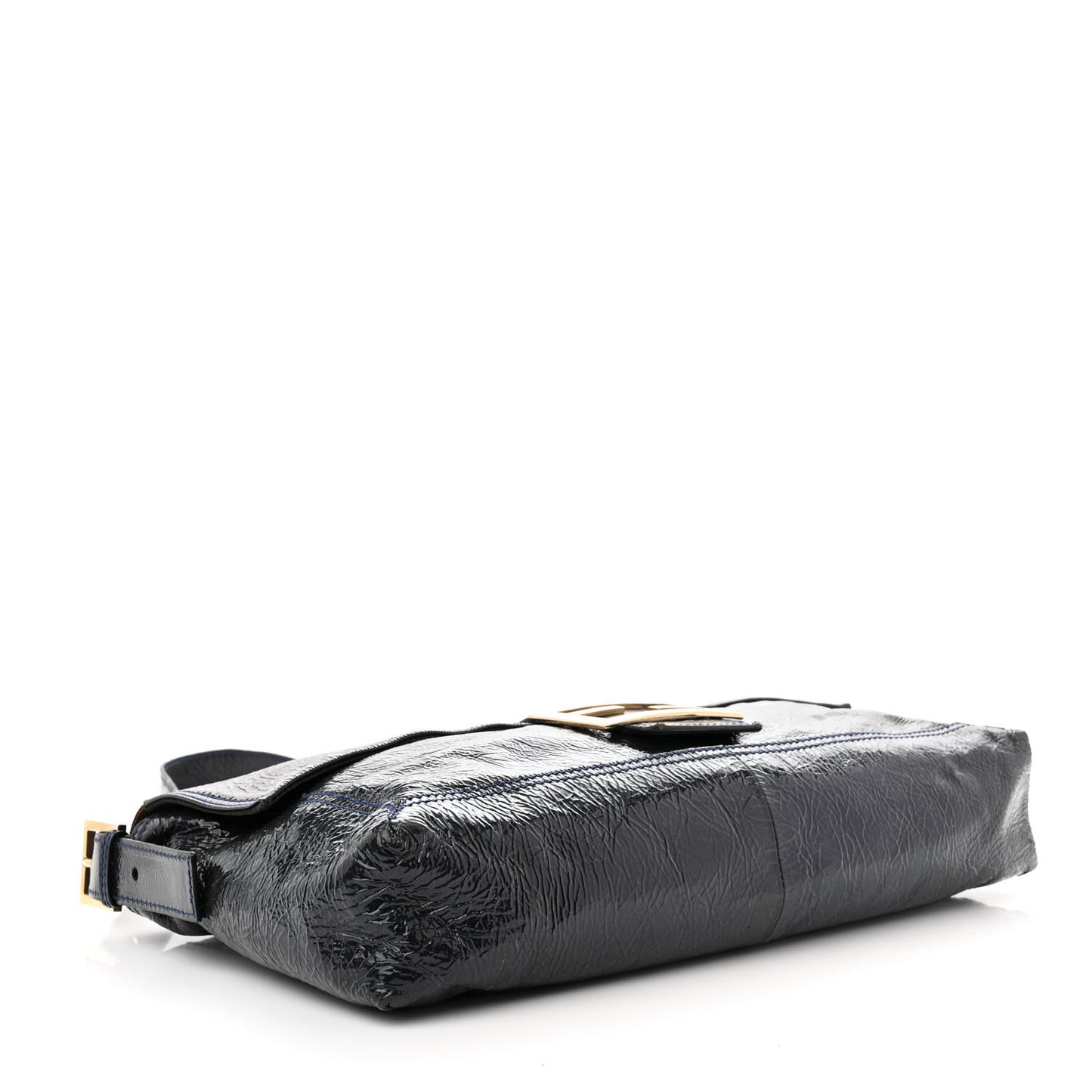 Vitello Naplak Large Convertible Baguette Blue