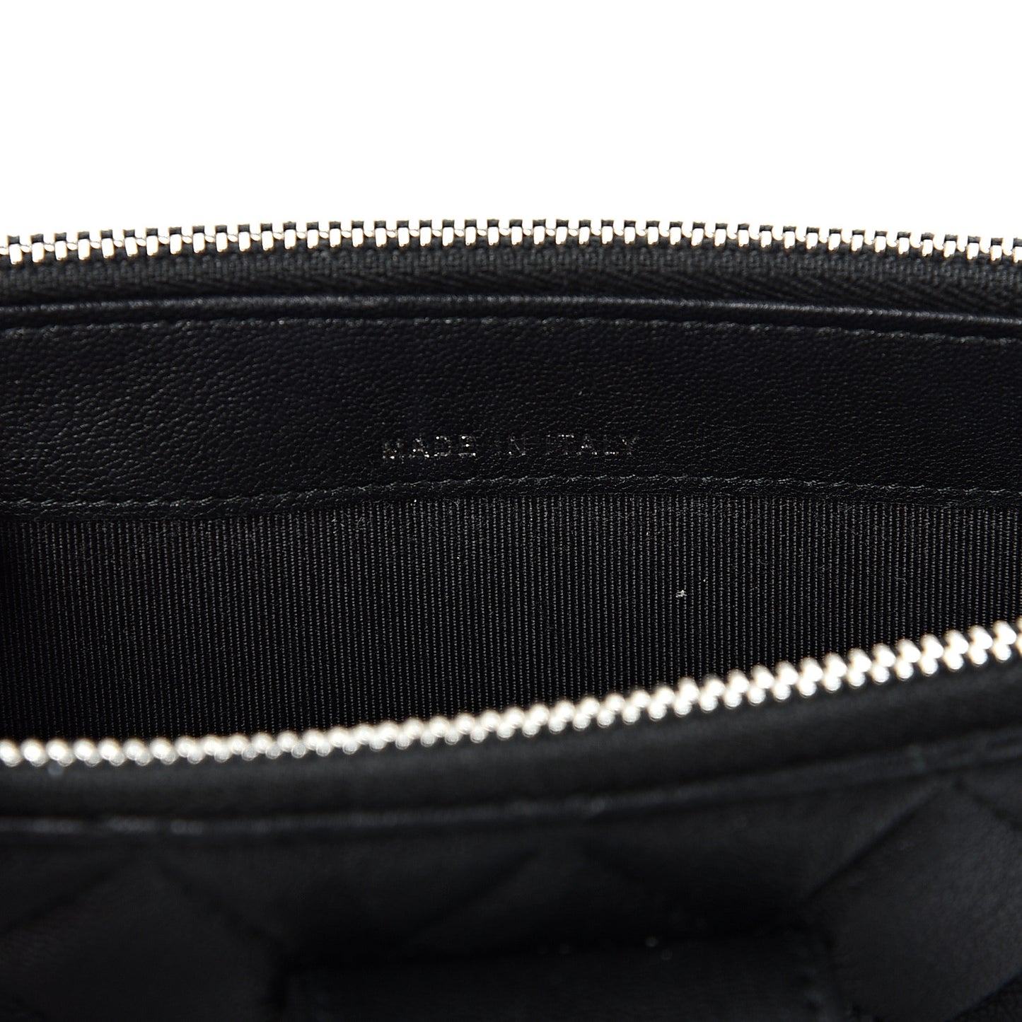 Goatskin Quilted CC Box Clutch With Chain Black