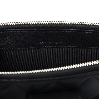 Chanel Goatskin Quilted CC Box Clutch With Chain Black 6 of 11