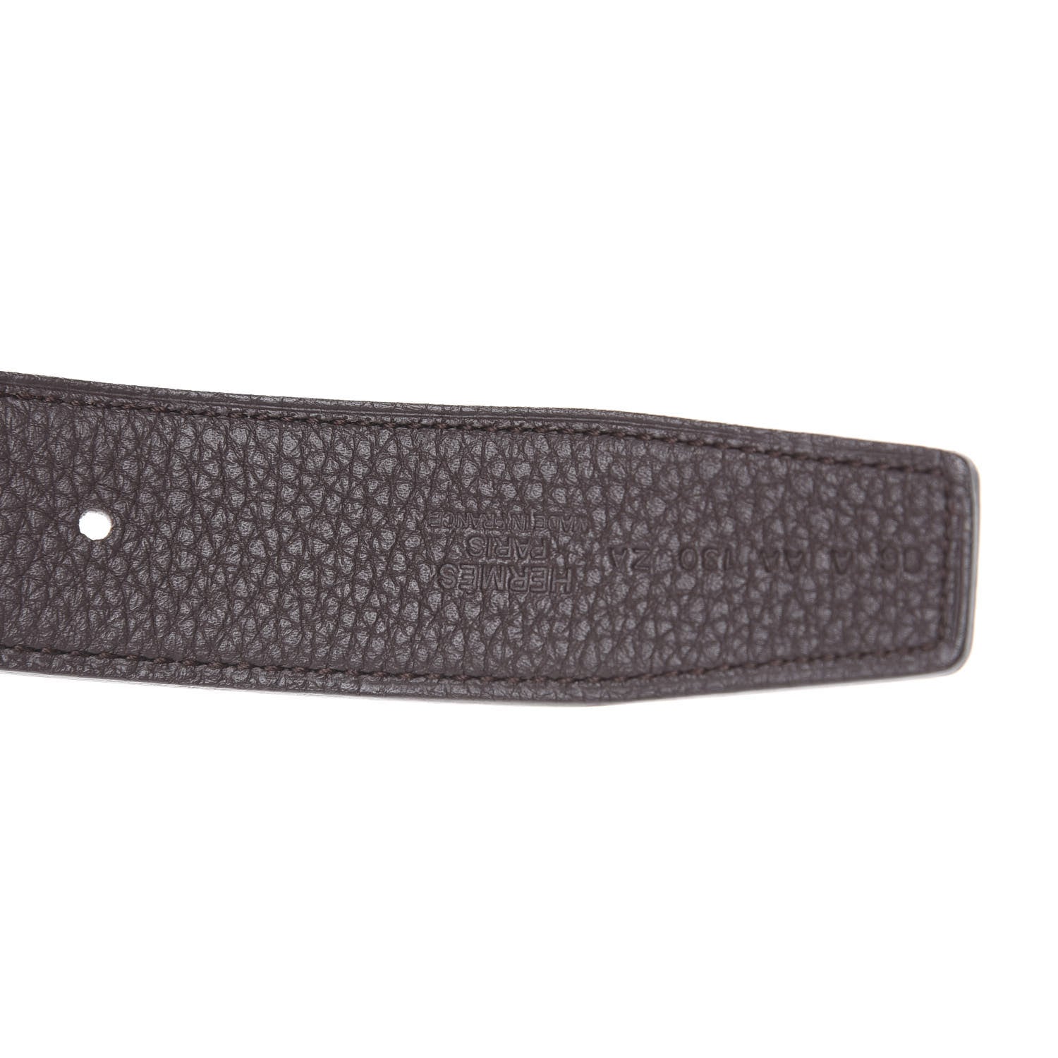 Hermes Box Togo 32mm H Belt 85 Black Chocolate 5 of 6