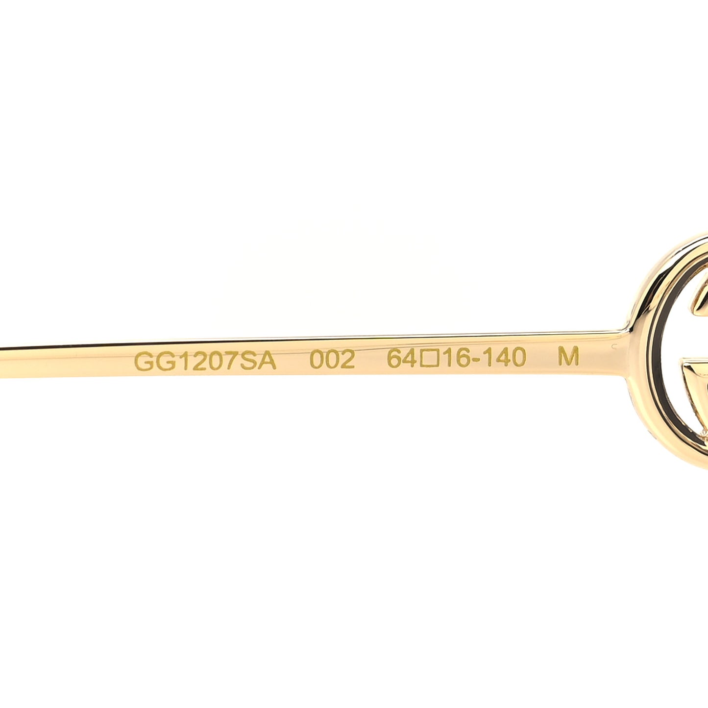 Square Aviator Sunglasses GG1207SA Gold