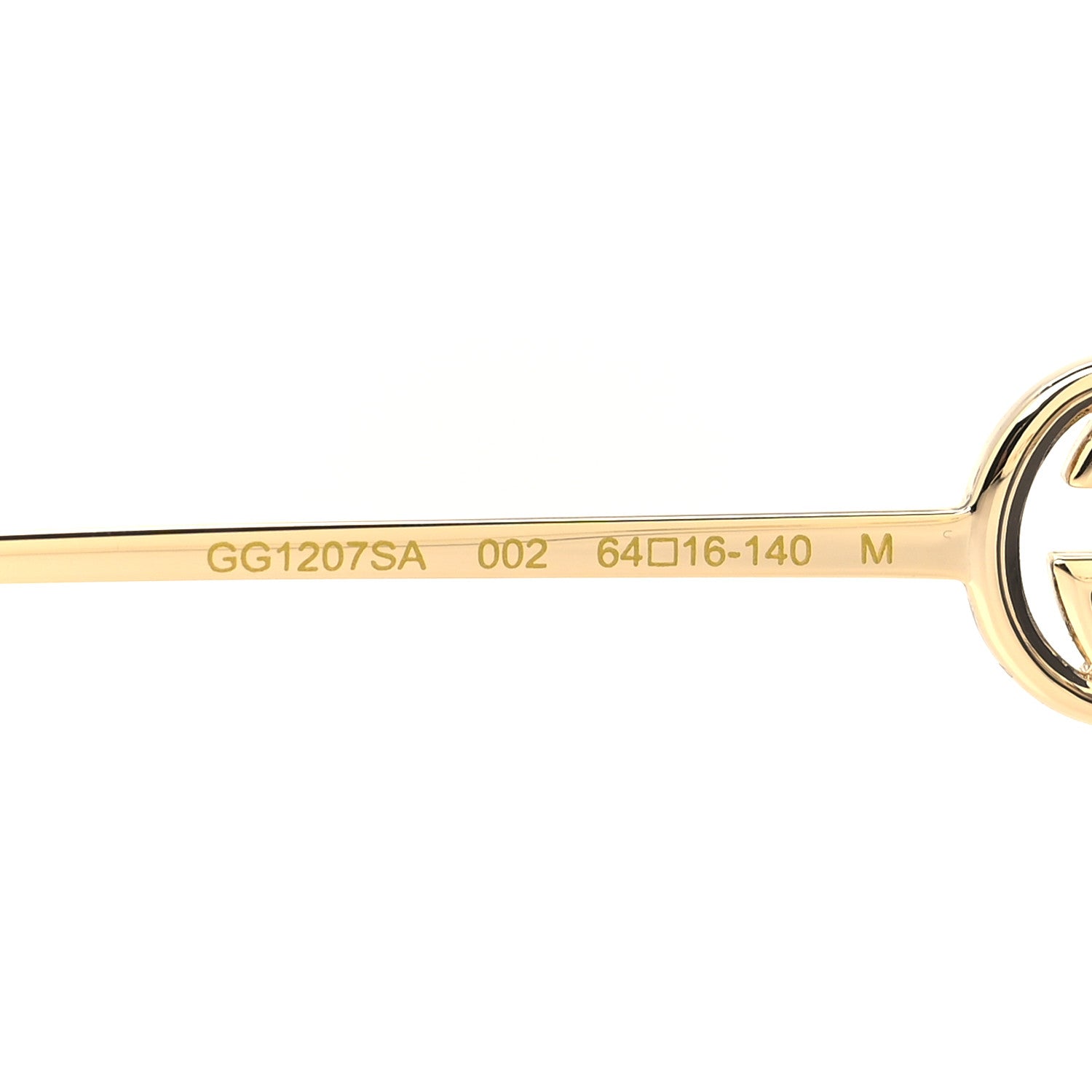 Gucci Square Aviator Sunglasses GG1207SA Gold 6 of 8