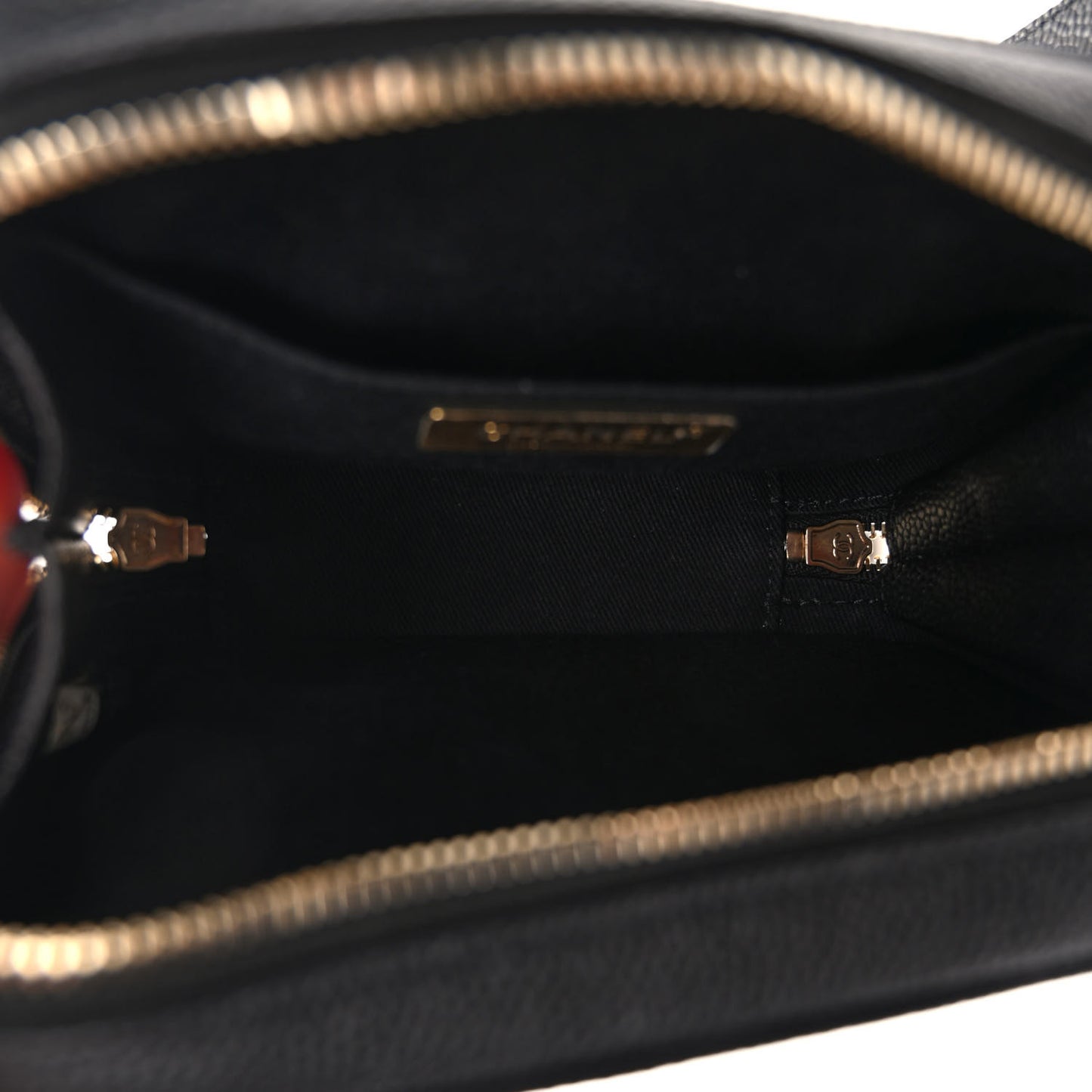 Caviar Quilted Waist Bag Black
