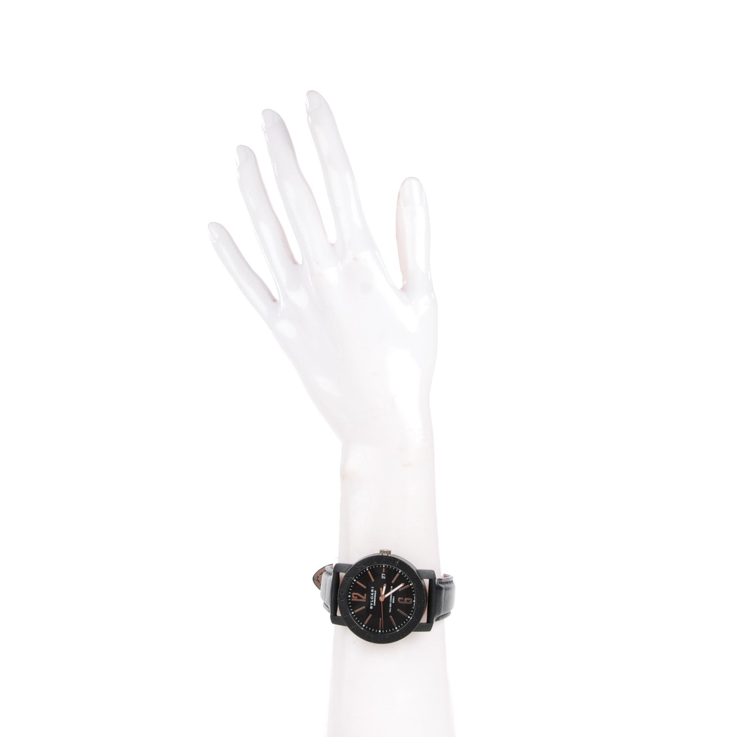 Bulgari Carbon Calfskin 40mm Carbongold Automatic Watch Black 2 of 6