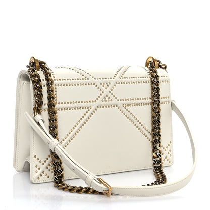 Christian Dior Lambskin Studded Medium Diorama Flap Bag Latte 3 of 10