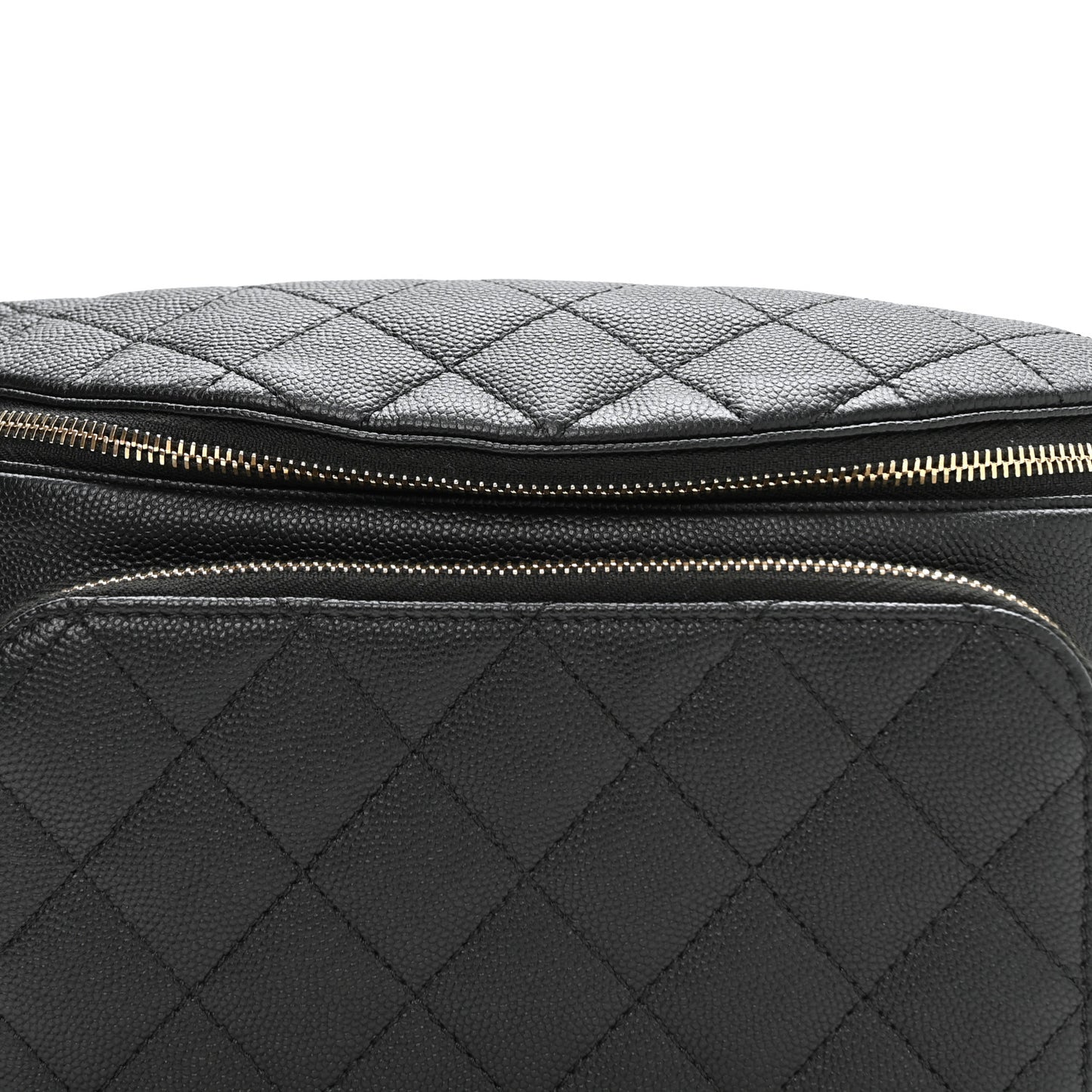 Caviar Quilted Business Affinity Waist Belt Bag Black