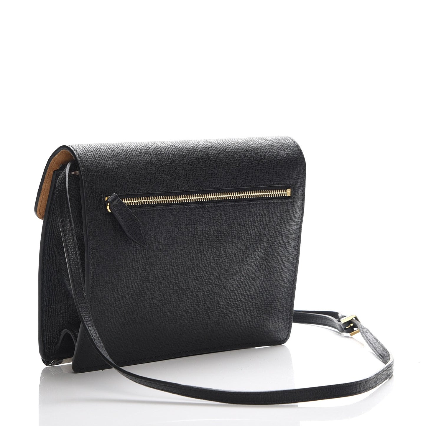 Derby Calfskin House Check Small Macken Crossbody Bag Black