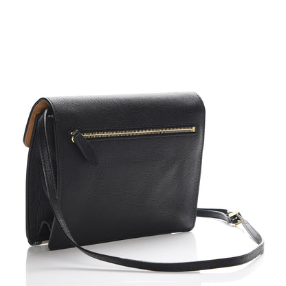 Burberry Derby Calfskin House Check Small Macken Crossbody Bag Black 3 of 8