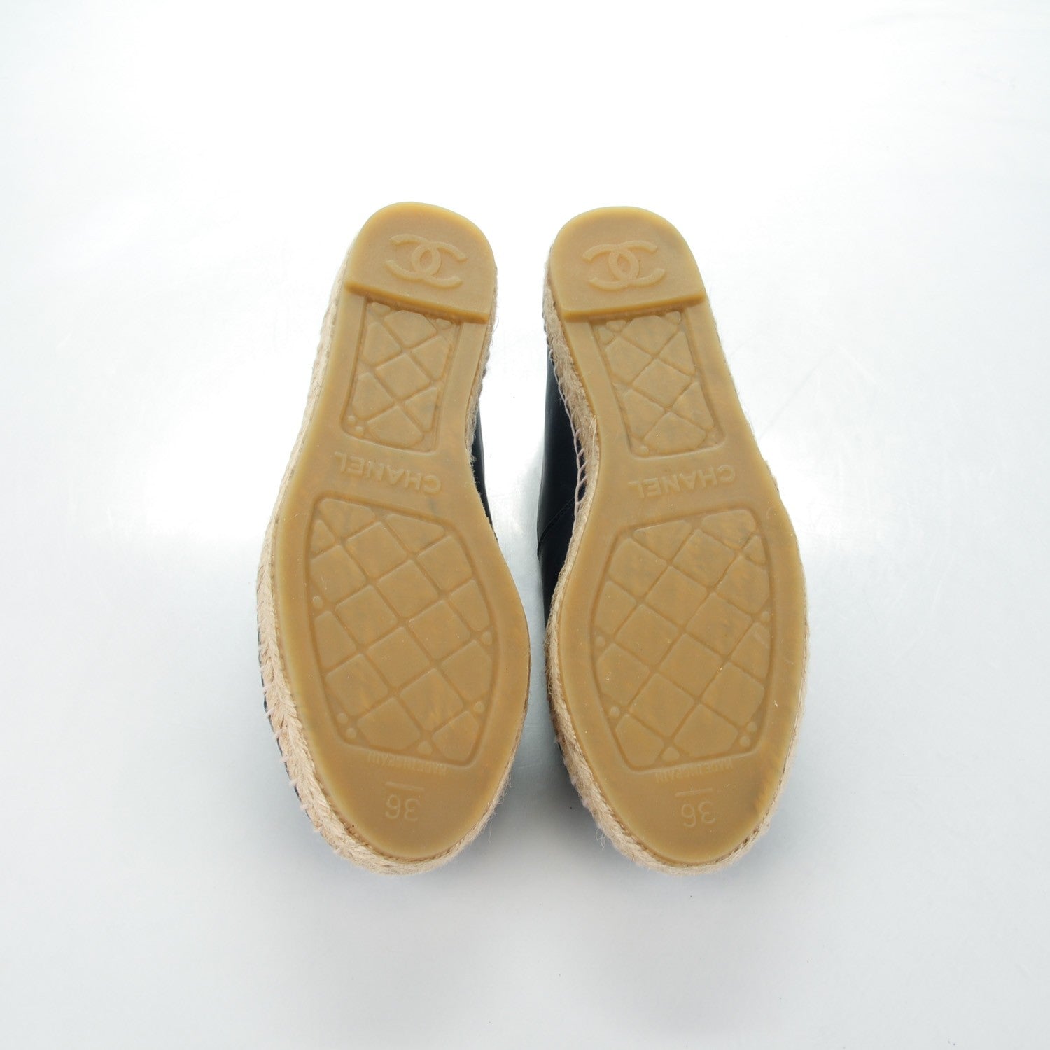 Chanel Lambskin CC Espadrilles 36 Dark Navy 5 of 9