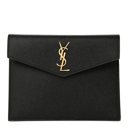 Saint Laurent Grain De Poudre Uptown Baby Pouch Black 1 of 10