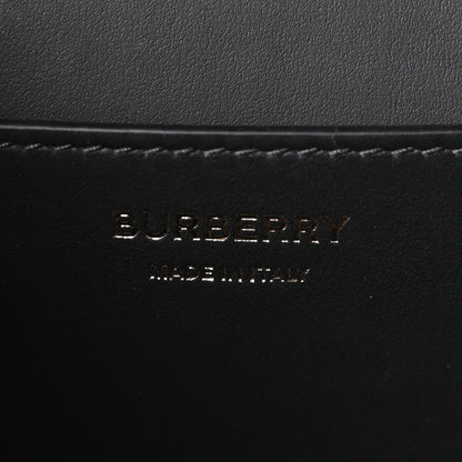 Burberry Derby Calfskin House Check Mackford Crossbody Bag Black 7 of 10