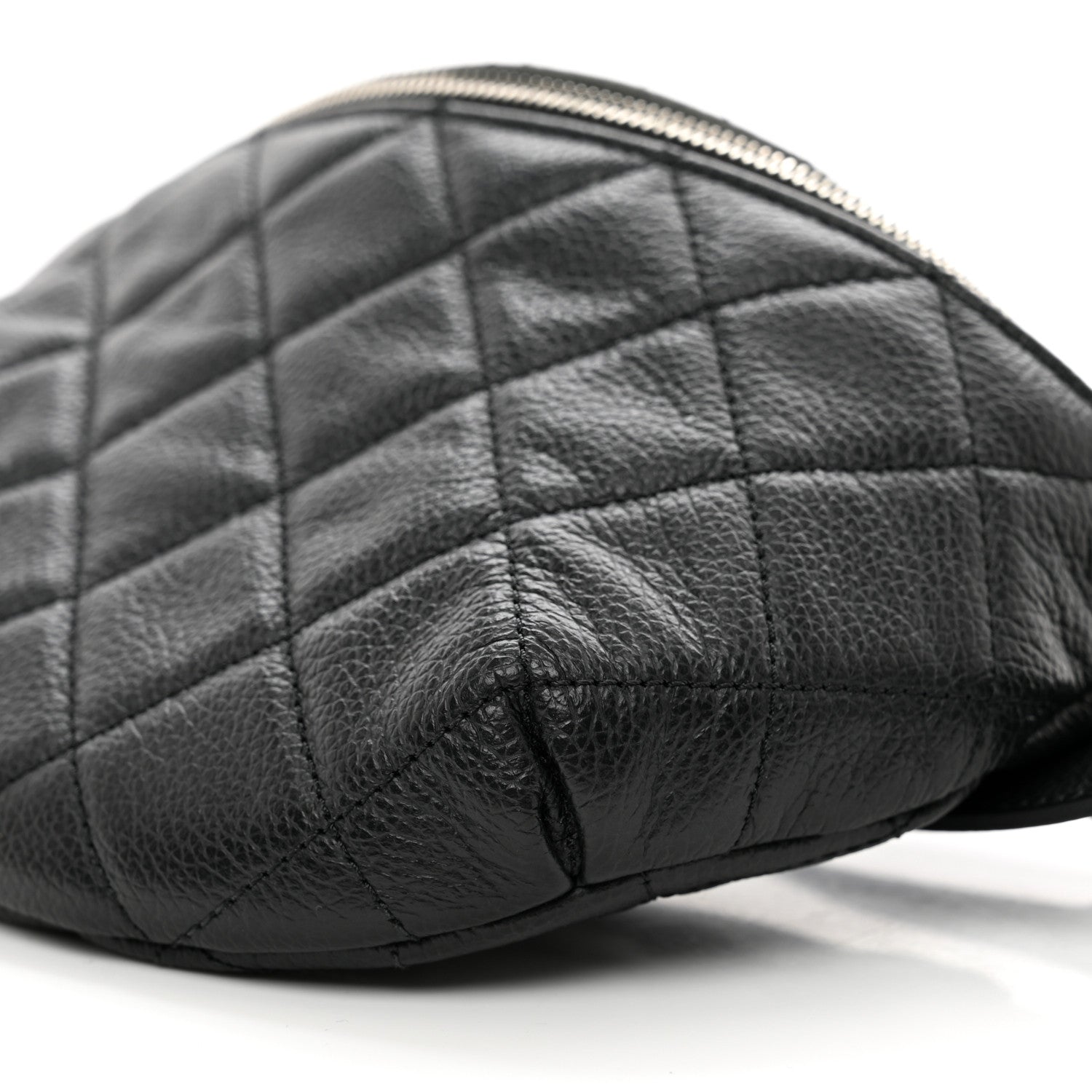 Chanel Grained Calfskin Quilted Waist Belt Bag Black 10 of 10