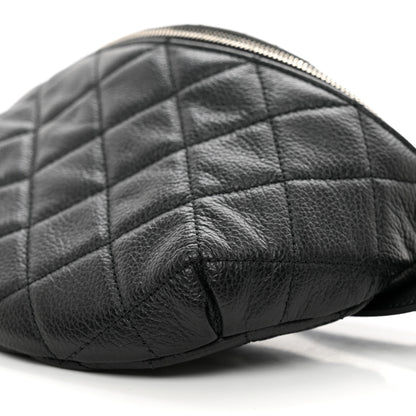 Chanel Grained Calfskin Quilted Waist Belt Bag Black 10 of 10