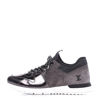 Louis Vuitton Metallic Patent Suede Run Away Sneakers 9 Grey 1 of 8