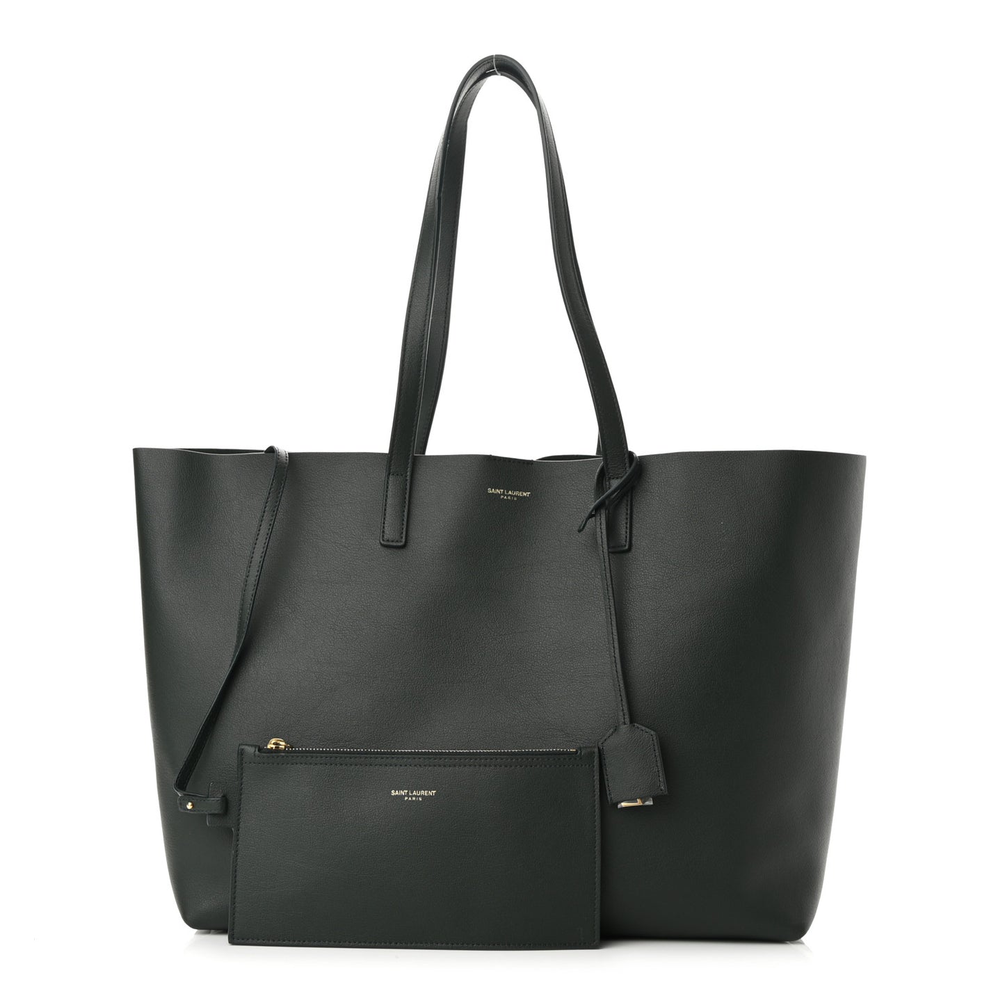 Calfskin Large Shopping Tote Dark Green