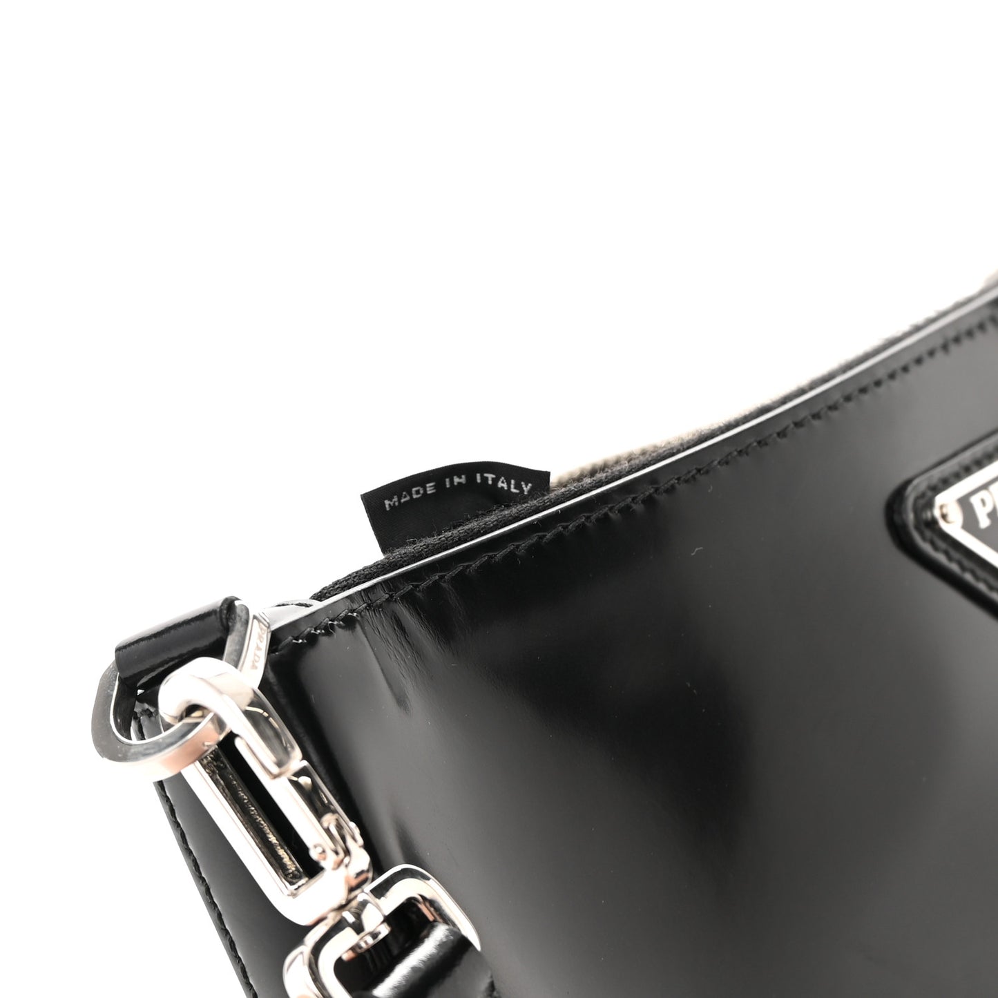 Spazzolato Pocket Pouch Shoulder Bag Black