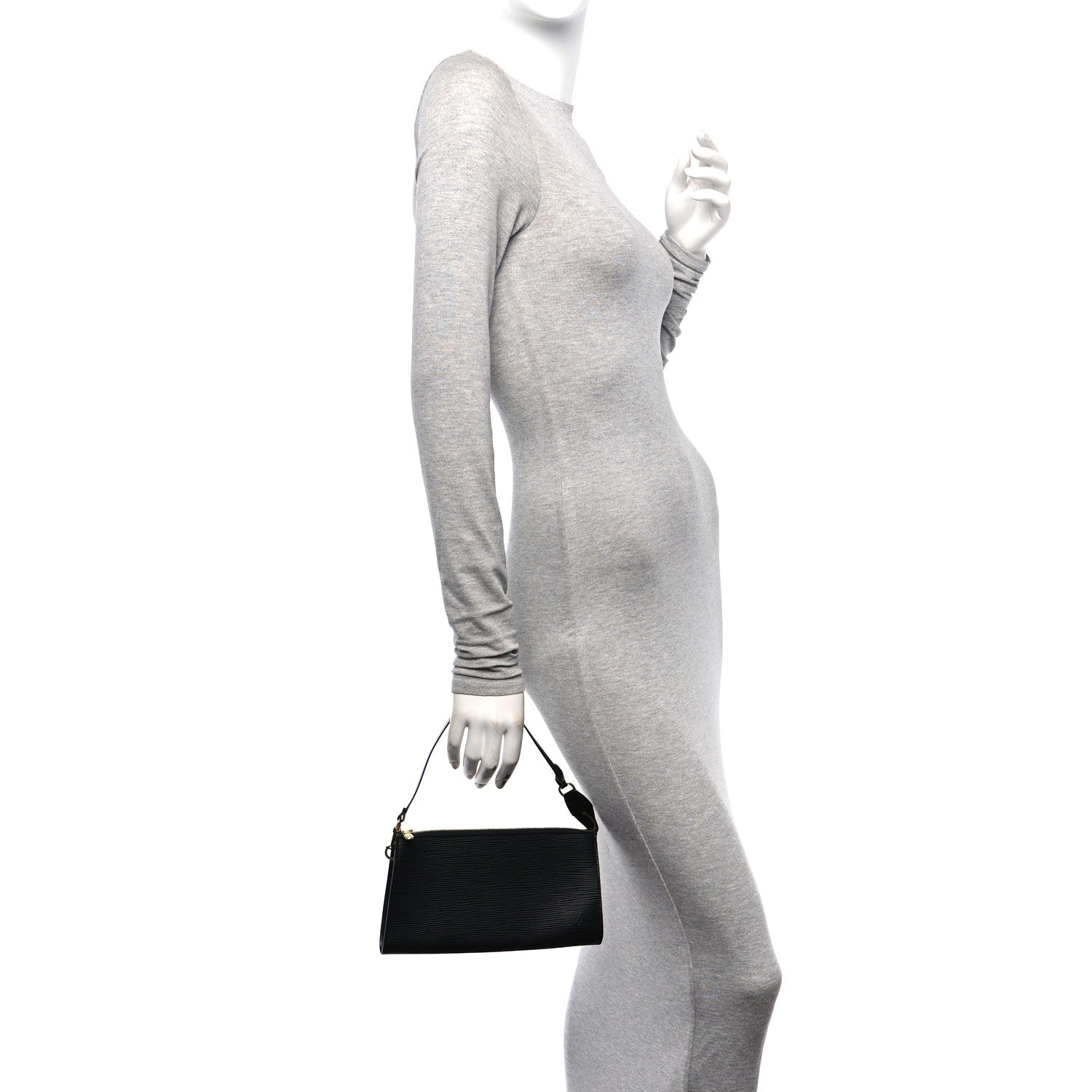 Louis Vuitton Epi Pochette Accessories 24 Black 2 of 10