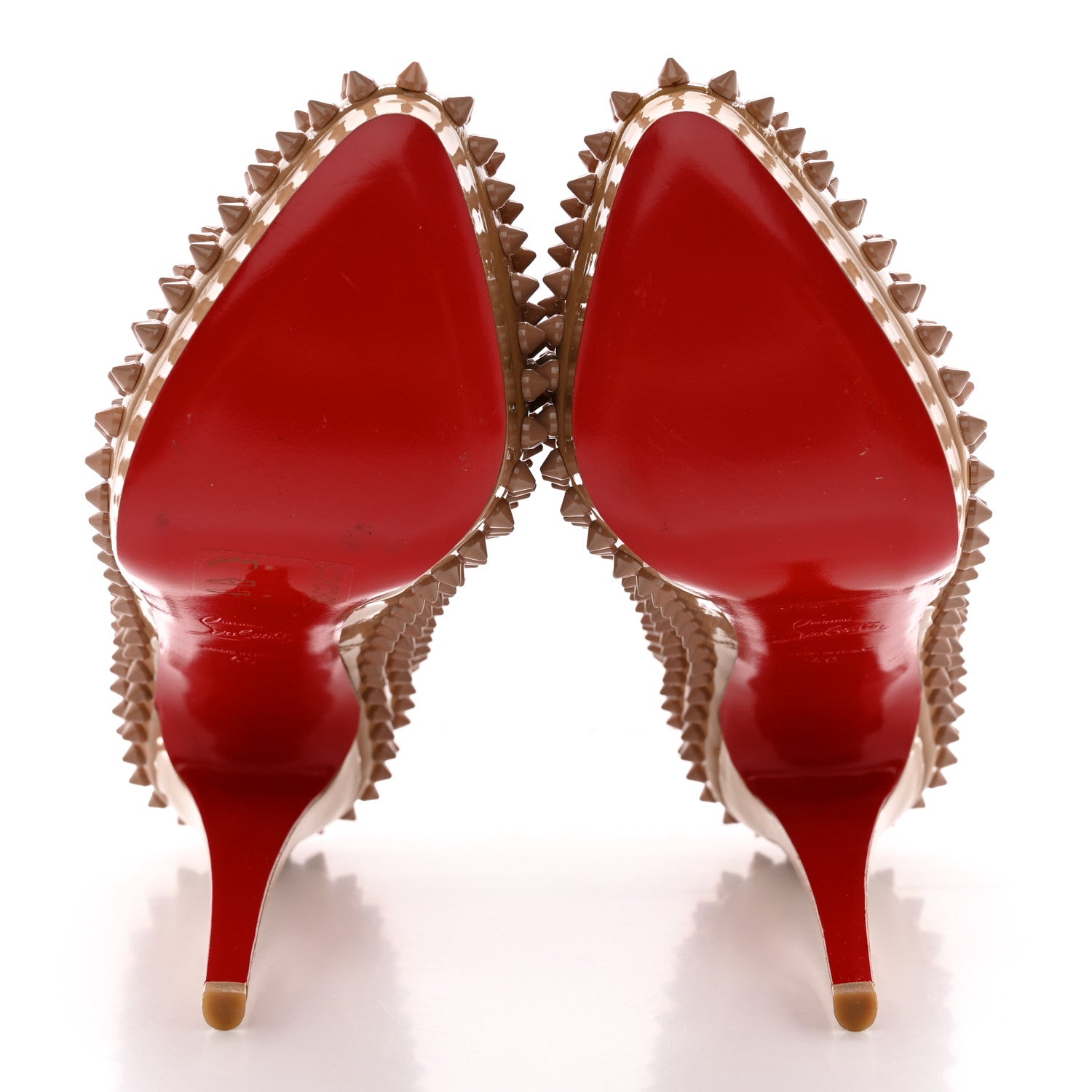 Christian Louboutin Patent Alti Spikes 140 Pumps 40 Nude 5 of 16