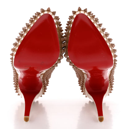 Christian Louboutin Patent Alti Spikes 140 Pumps 40 Nude 5 of 16