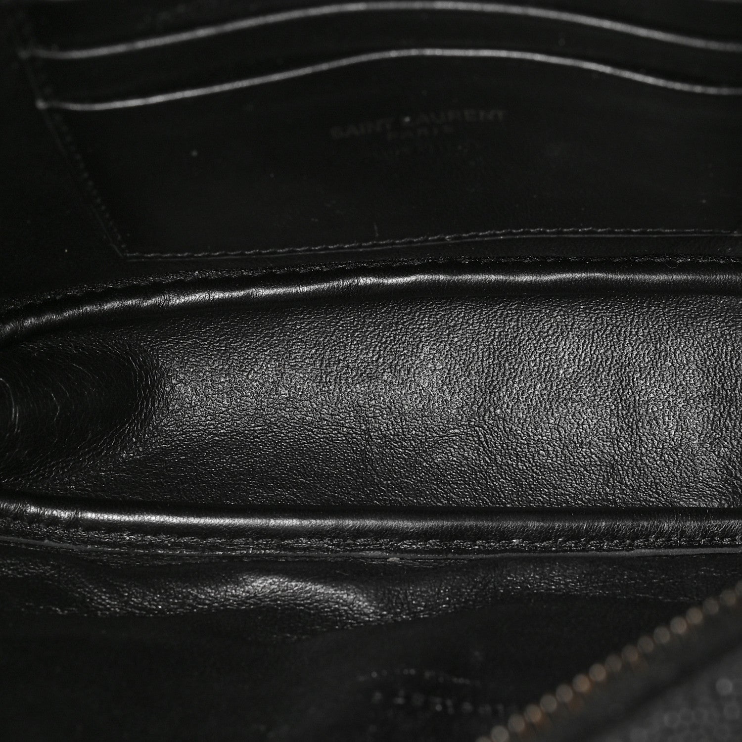 Saint Laurent Grain De Poudre Matelasse Monochrome Monogram Mini Lou Camera Bag Black 5 of 8
