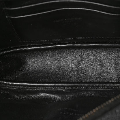 Saint Laurent Grain De Poudre Matelasse Monochrome Monogram Mini Lou Camera Bag Black 5 of 8