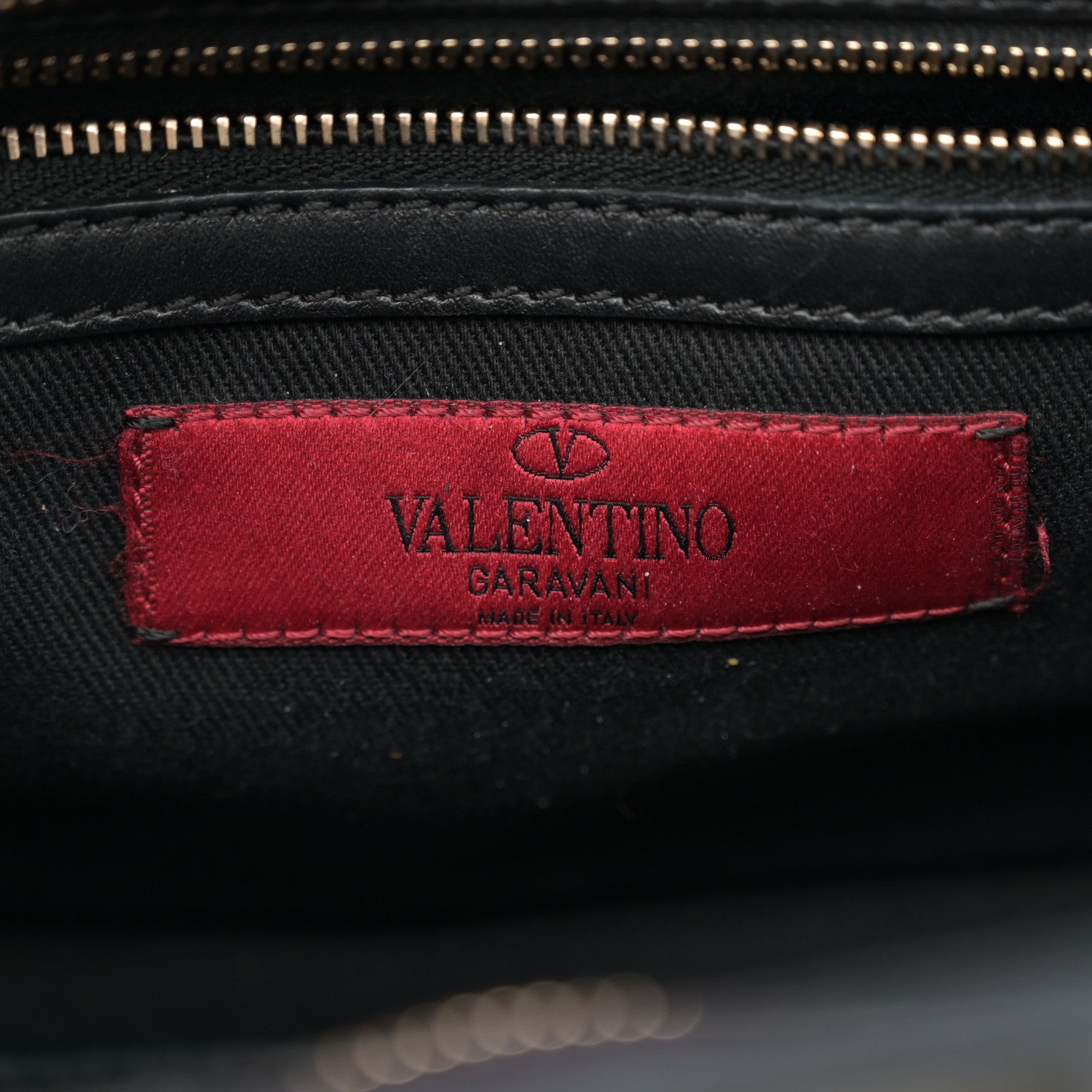 Valentino Garavani Vitello Small Rockstud Double Handle Tote Black 6 of 12