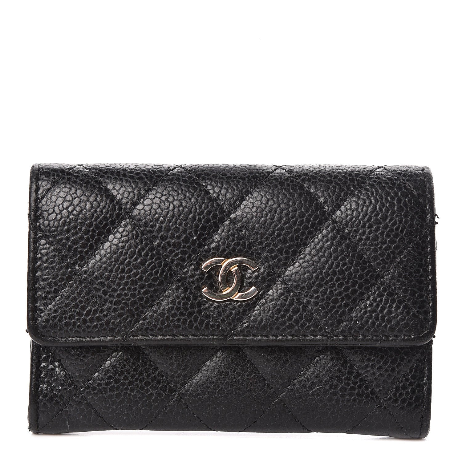 Chanel Caviar Quilted Flap Card Holder Black 1 of 10